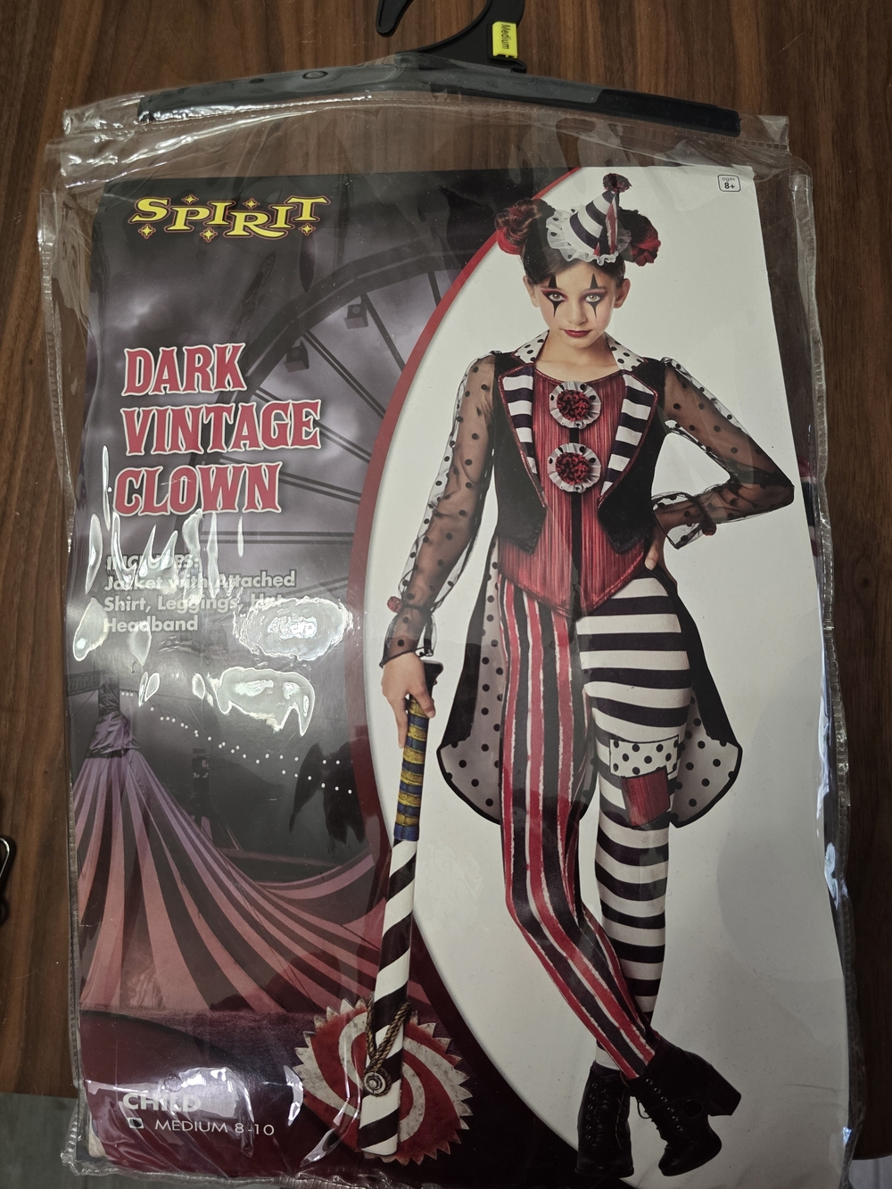 Spirit Halloween Dark Vintage Clown Costume - Black & Red